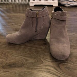 Dolce vita gray zip booties
